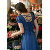 Women's Short-Sleeve Linen French-Style Dress