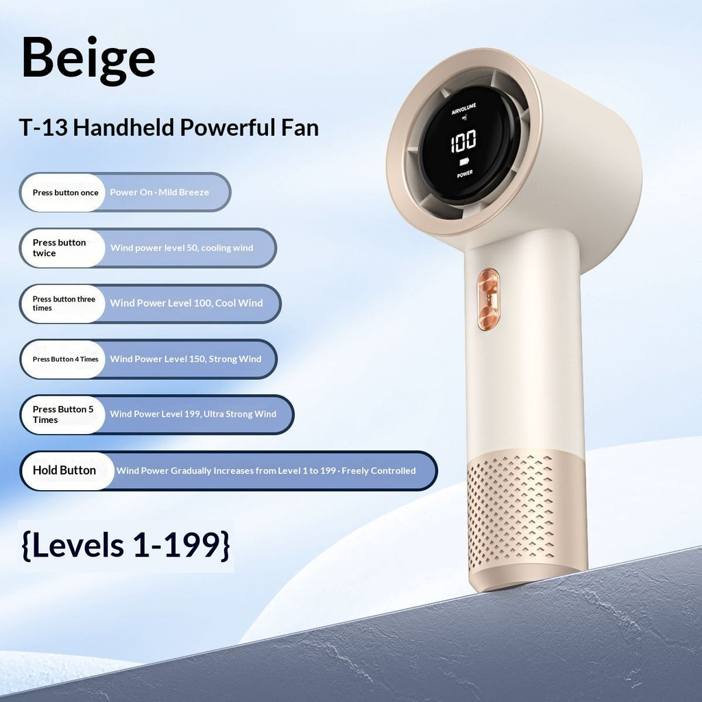 High-speed Handheld Bladeless Turbo Fan T13 Portable Mini Bladeless Powerful Little Fan