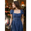 Women's Short-Sleeve Linen French-Style Dress