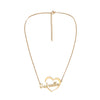 Cross-border Ins Fashion Stainless Steel English Lettering Name Cutting Pendant Trendy Titanium Steel Peach Heart Sexy Necklace Female