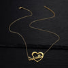 Cross-border Ins Fashion Stainless Steel English Lettering Name Cutting Pendant Trendy Titanium Steel Peach Heart Sexy Necklace Female