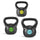 Hard Kettlebell Set, HDPE Coated Concrete Kettlebells, Multiple Weights, Wide Handle & Bottom, Workout Equipment For Home Gym And Outdoor