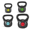 Hard Kettlebell Set, HDPE Coated Concrete Kettlebells, Multiple Weights, Wide Handle & Bottom, Workout Equipment For Home Gym And Outdoor