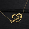 Cross-border Ins Fashion Stainless Steel English Lettering Name Cutting Pendant Trendy Titanium Steel Peach Heart Sexy Necklace Female
